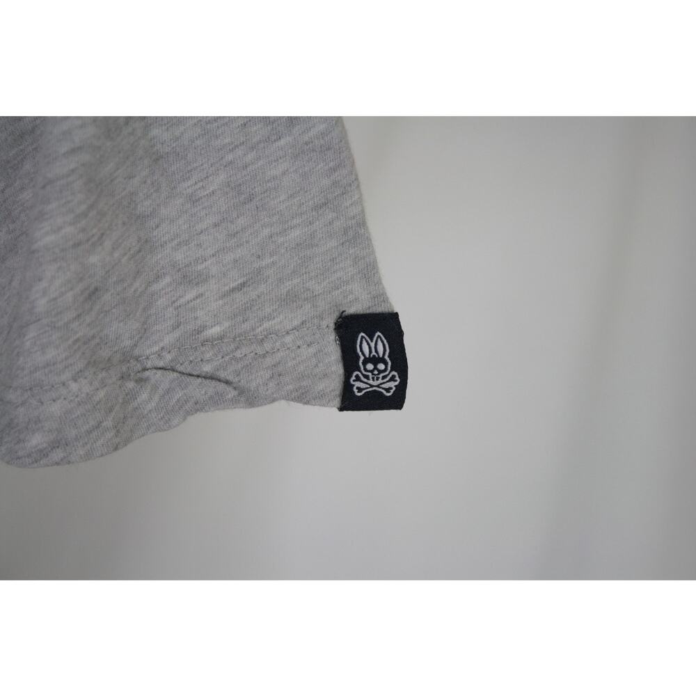 Psycho Bunny Tail Logo V Neck T Shirt Womens Large Gray S/S Tee - Picture 3 of 6